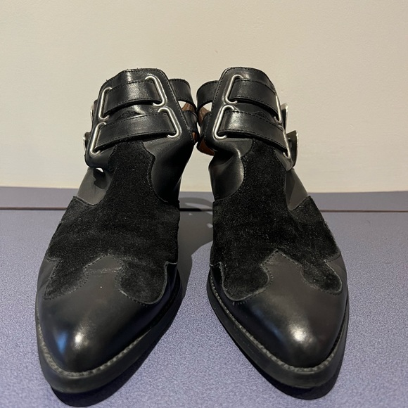 Topshop Western Open Heel Bootie with Double Ankle Strap - Picture 4 of 6